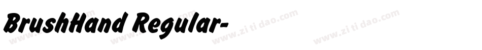 BrushHand Regular字体转换